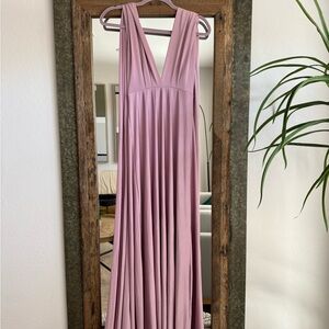 Elegant Pink Maxi Dress